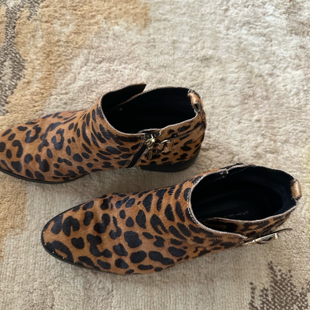 WOW EXCELLENT STEVEN BY STEVE MADDEN LEOPARD PRINT ANKLE BOOTS SHOES 8 - Picture 3 of 10